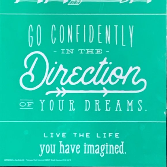 NIP Chalk Couture 'Go Confidently' transfer RETIRED - Picture 1 of 1